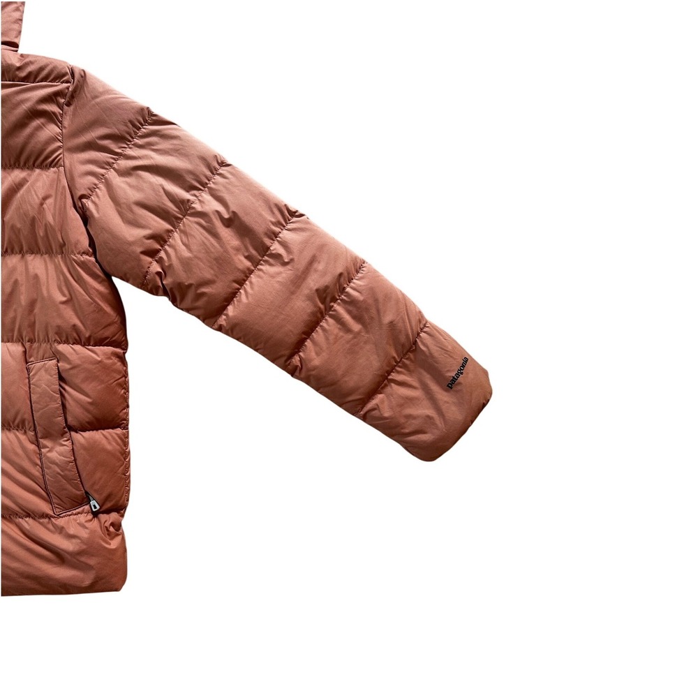 Patagonia Terracotta Brown Silent Down Jacket Women's Small - Picture 4 of 6